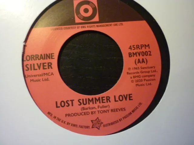 lorraine silver lost summer love/jackie trent you b ..outta site reissue soul 45