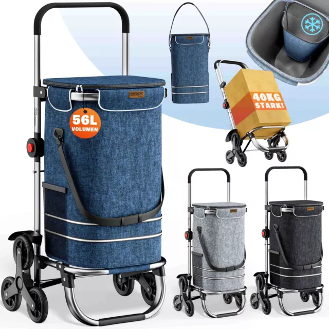 MONZANA CHARIOT DE courses 2 en 1 caddie pliable 30kg max 6 roues poussette sac EUR 54 99 PicClick FR