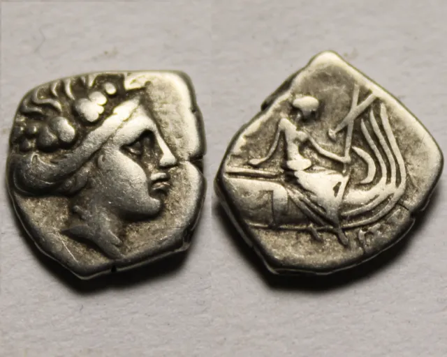 RARE GENUINE ANCIENT Greek silver coin Euboia Histiaia 146-196 BC ...