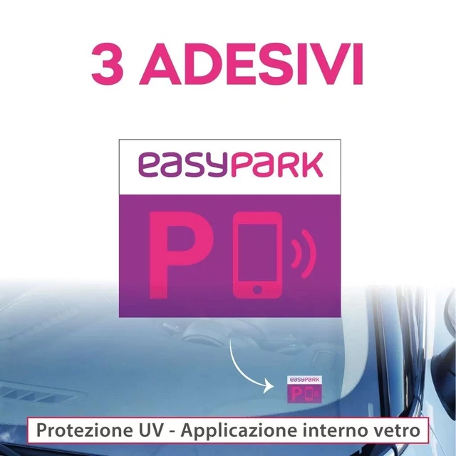 Adesivo EASY PARK Da Interno Vetro Sticker Sosta Easypark SPEDIZIONE RAPIDA - Foto 7