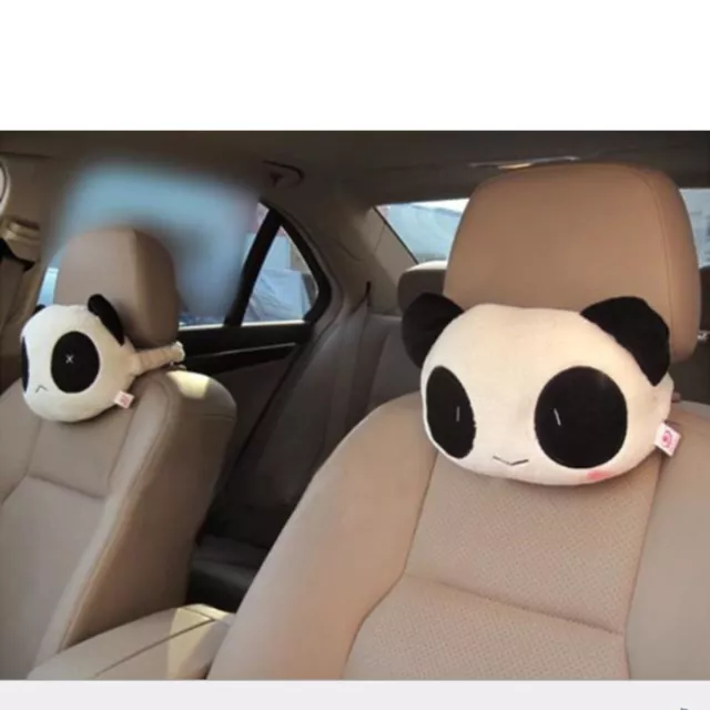 2x Car Seat Headrest Head Neck Rest Cushion Support Pillow Cute Panda Travel