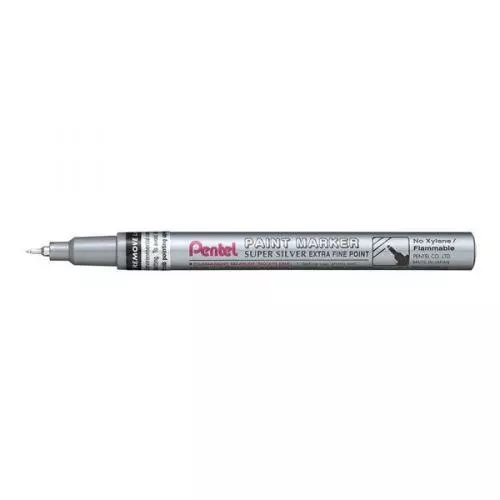 Pentel Permanent Paint Markers - Extra Fine S ilver MFP-10 pack3 2