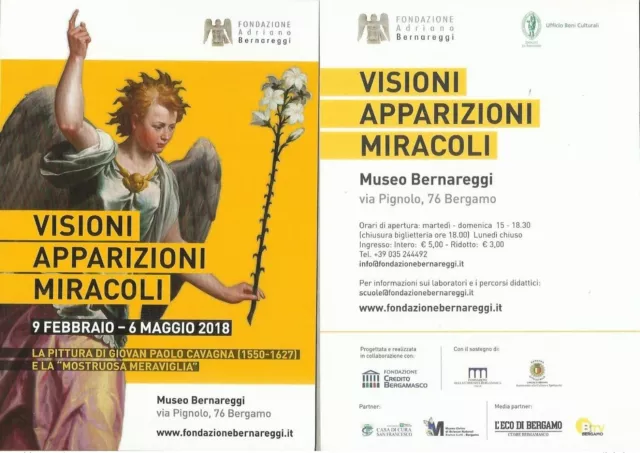 Visioni apparizioni miracoli, cartolina pubblicitaria della mostra