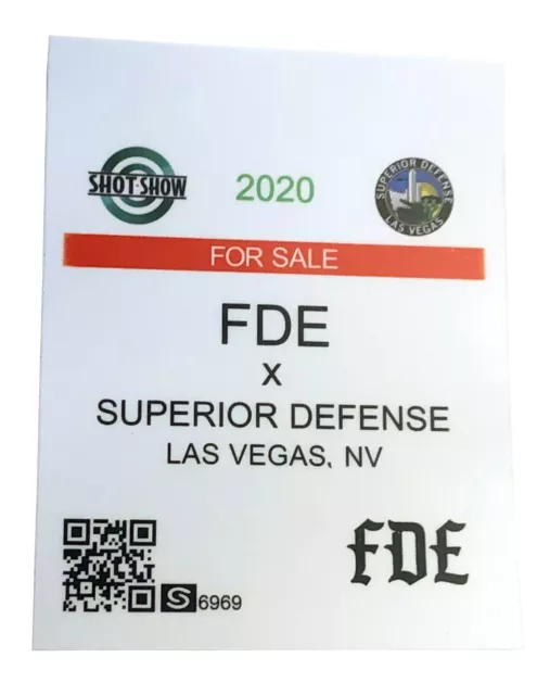 FDE Group x Superior Defense SHOT Show Badge Sticker Forward Observations GBRS
