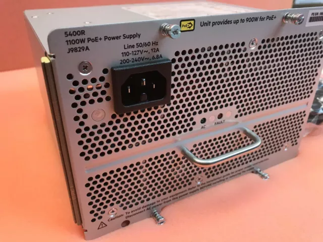 J9829A HPE Aruba 5400R 1100W PoE+ zl2 Power Supply USED