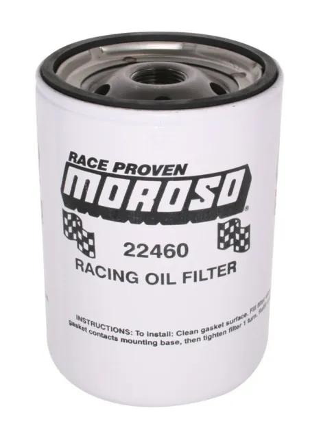 Moroso 22460 Long Chevy Race Filter Oil Filter, Canister, Screw-On, 5.25" tall