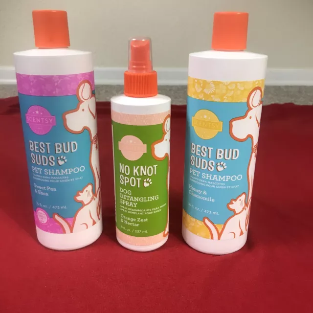 SCENTSY Dog Care Pet Shampoo & Detangling Spray No Knot Spot Honey&Camomile