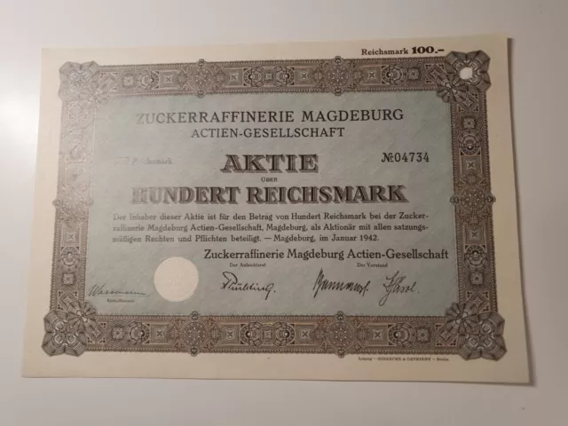 Zuckerraffinerie Magdeburg Aktiengesellschaft 1942