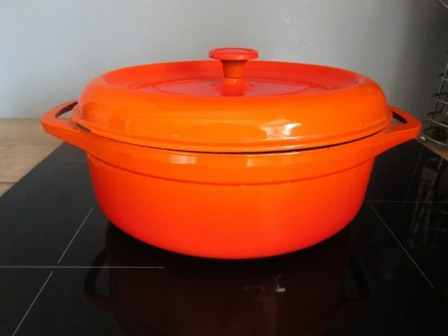 Cuisinart Cocotte ovale en fonte émaillée 5 litres Rouge 30 cm