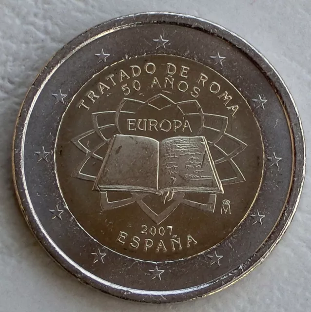 2 Euro Gedenkmünze Spanien 2007 50 Jahre Römische Verträge unz