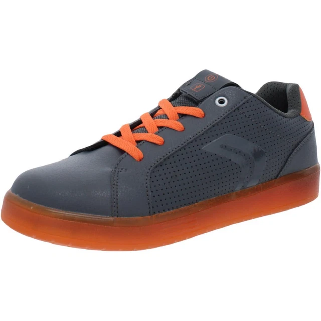 Geox Respira Boys Kommodor Gray Light-Up Shoes 6 Medium (B,M) Big Kid BHFO 1355