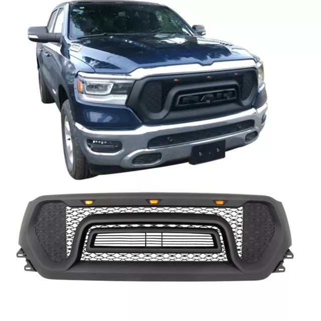 Fits 13-23 Dodge Ram 1500 Rebel Style Front Hood Grill Mesh Grille
