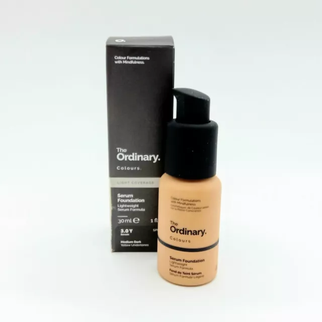 The Ordinary Serum Foundation 3.0 Y Medium Dark Yellow Undertones SPF15 30ml NEW