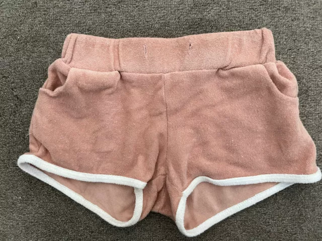 Miann & Co Baby Terry Towelling Shorts Blush Size 12-18 Months