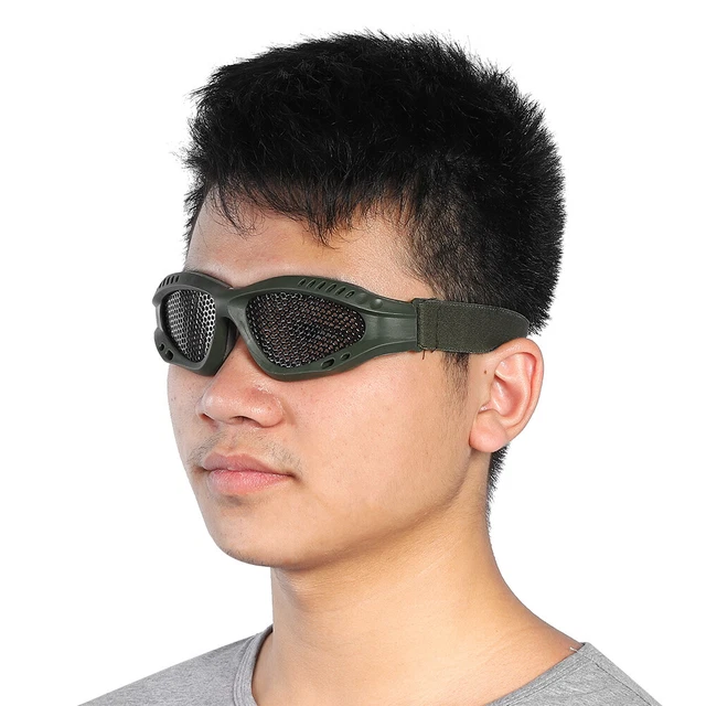 (Verde) 02 015 Occhiali Softair Cuscini Morbidi In PVC Occhiali Da Tiro Fori