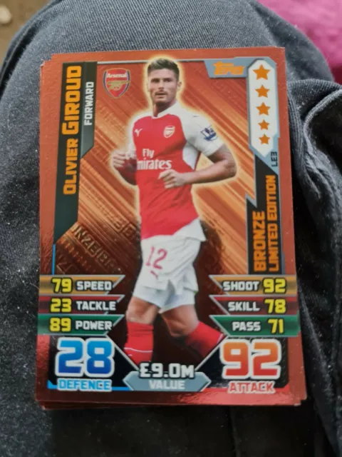 MATCH ATTAX 2015/16 - OLIVIER GIROUD, Arsenal - BRONZE LIMITED EDITION - LE3B