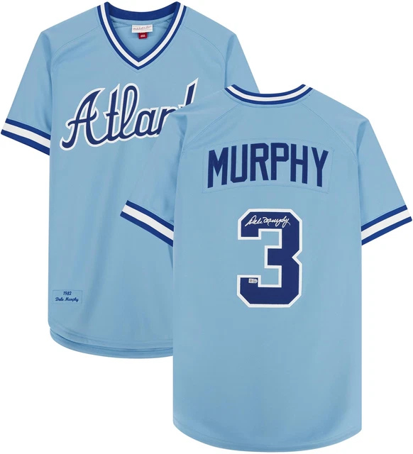Dale Murphy Braves Signed Baby Blue Mitchell & Ness Authentic Jersey