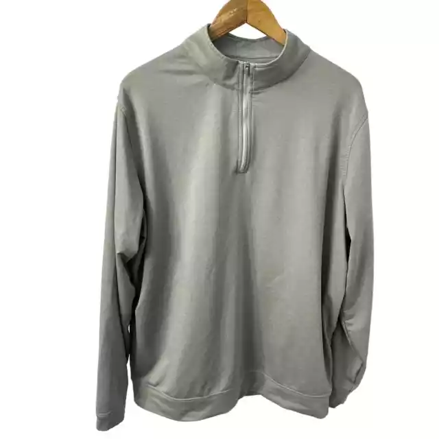 Peter Millar 1/4 Zip Pullover Mens XL Gray Performance Stretch Golf Athletic
