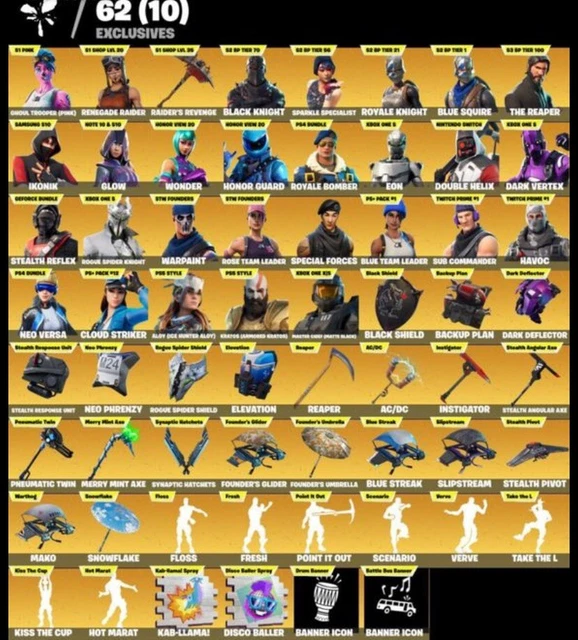 CASIER FORTNITE ASSEZ rare (87) EUR 25,00 - FR