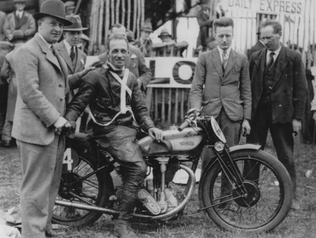 Jimmy Guthrie Dennis Mansell Norton 2nd place 1931 Senior TT Isle of Man photo