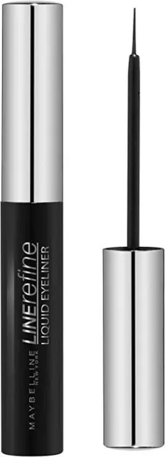 Maybelline New York Eyeliner Eye-Liner Liquido Nero Black 5,5 ml punta sottile