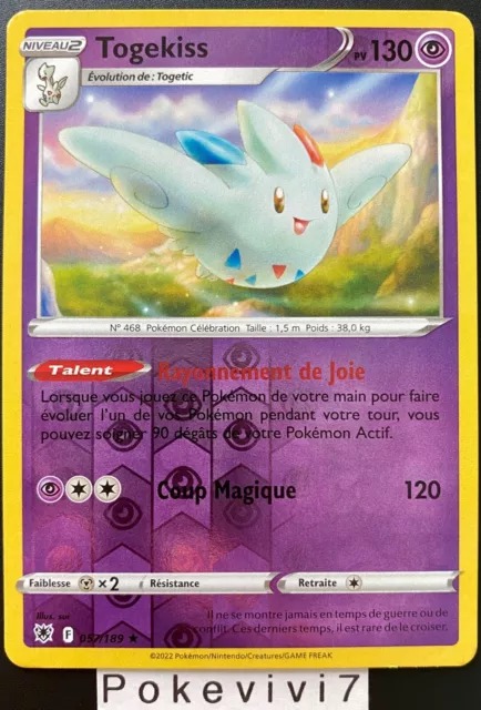 Carte Pokemon TOGEKISS 057/189 Holo REVERSE Epée et Bouclier 10 EB10 FR NEUF