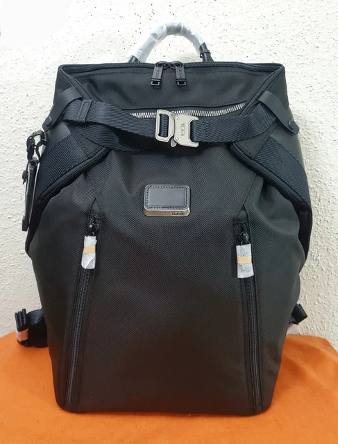 New $450 Tumi Alpha Bravo Grant Black Ballistic Nylon Men's Backpack