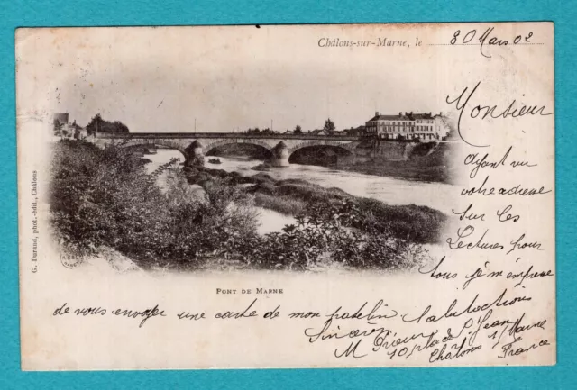 Châlon-sur-Marne ""Le Pont de Marne"": CPA, old postcard / LC