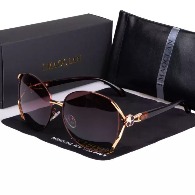 2024 New Metal Polarized Luxury Fashion Ladies Vintage Brand Designer Sunglasses