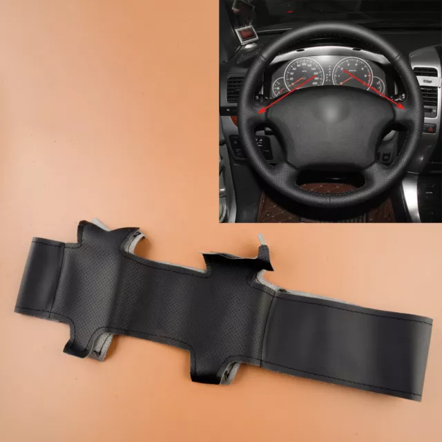 Leather Steering Wheel Cover w/ Needle &Thread Kit Fit For Toyota Lexus LS400