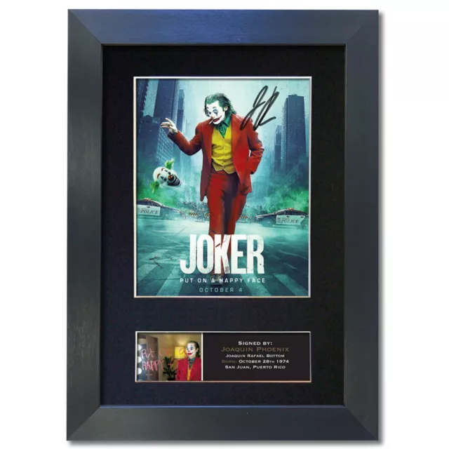 JOKER Joaquin Phoenix Signed Mounted Reproduction Autograph Photo Prints A4 824