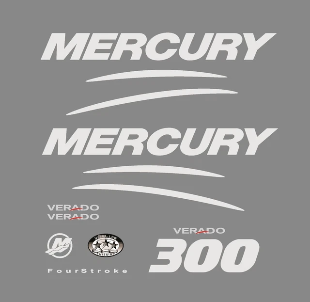 Adesivi Motore Marino Fuoribordo Mercury 40 Cv EFI Gommone Barca Stickers - Foto 5