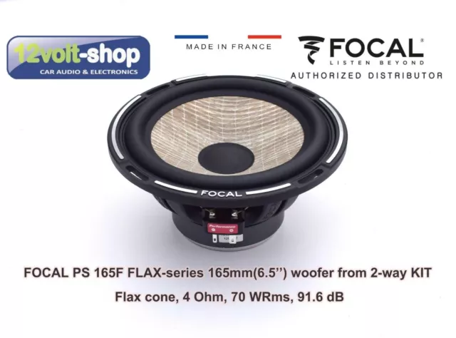 1 pièce (un seul) woofer FOCAL PS 165F 165 mm (6,5 '') du kit 2 voies de la...