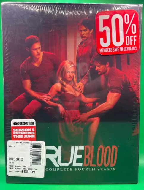 NEW-TRUE Blood: The Complete Fourth Season (DVD, 2012, 5-Disc Set) SEALED