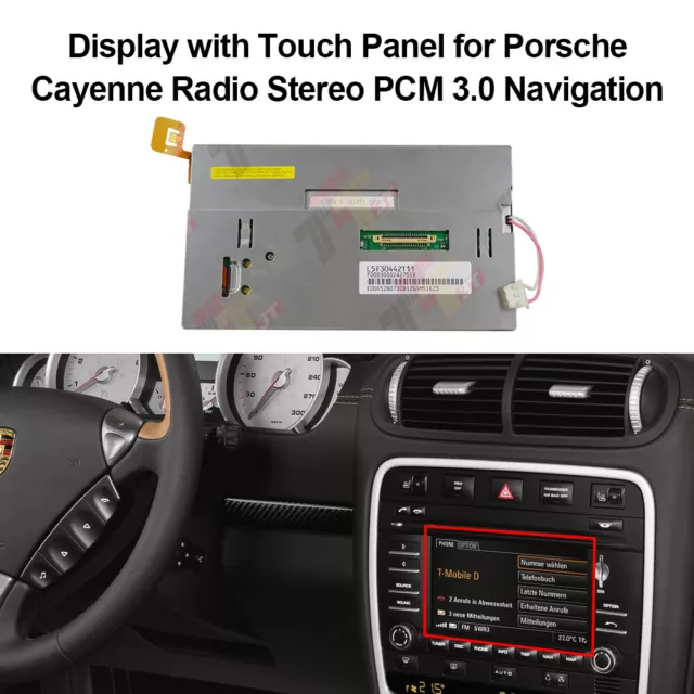 Display with Touch Panel for Porsche Cayenne 911 997 Boxster Cayman 987 PCM 3.0