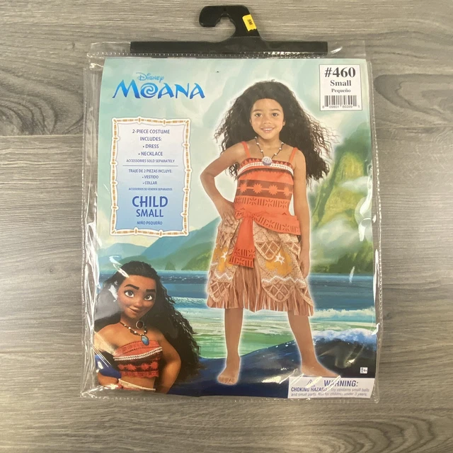 Disney Princess Moana Dress Child Halloween Dress Up Costume New Size Small