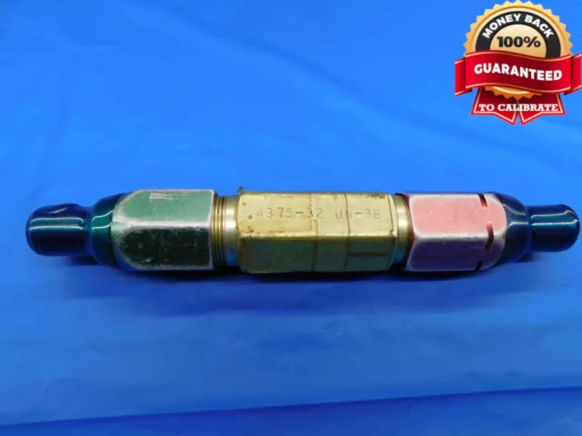 7/16 32 Un 3B Thread Plug Gage .4375 Go No Go P.d.'s = .4172 & .4205