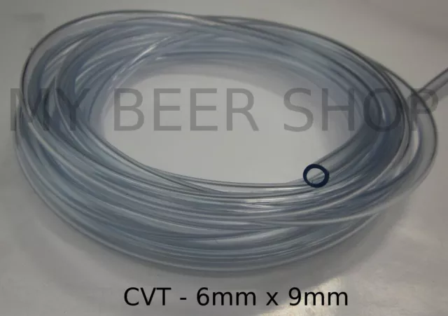 BEER & GAS LINE 6mm ID 9mm OD FOOD GRADE FLEX TUBE TUBING HOSE HOME BREW KEG