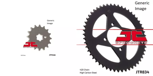 JT SPROCKETS Front and Rear Steel Sprocket Kit for OffRoad YAMAHA PW80 1991-2011