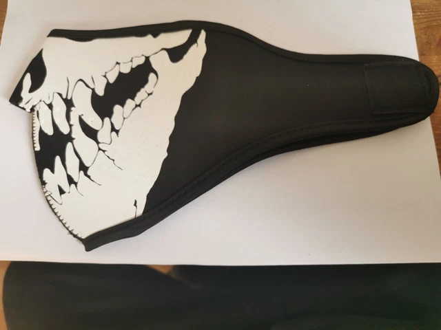 Motorrad Neopren Maske Tattoo Skull, Biker Mask Tattoo Skull, Mund - Nasenschutz