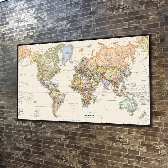 MAP OF THE World Large Wall Map Poster Decor 5X3Ft £7.49 PicClick UK