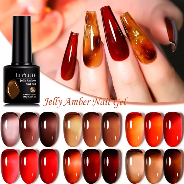 7ML Smalto per Unghie Cristallo Nail Art Gel Semi Permanente UV Vernice； ^