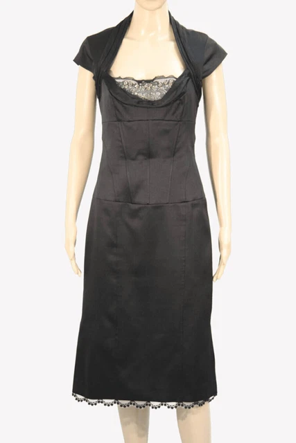 Karen Millen Robe Femmes Gr. 38 (Royaume-Uni 12) Noir Robe Maxi Élégant Robe De