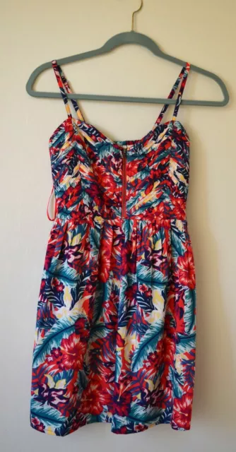 Roxy "Shore Thing" Strappy Mini Dress with front zipper, Juniors size XS