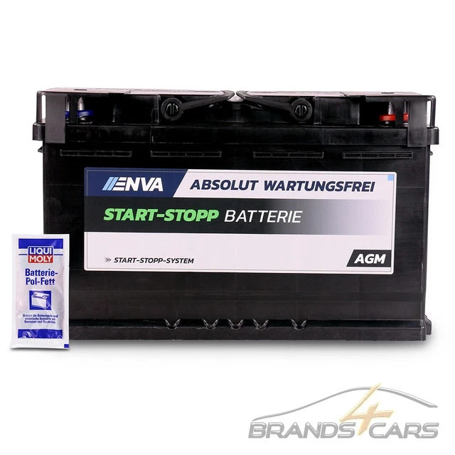 AUTOBATTERIE 12V 80AH STARTERBATTERIE 800A AGM80 START-STOP AGM ENVA ...