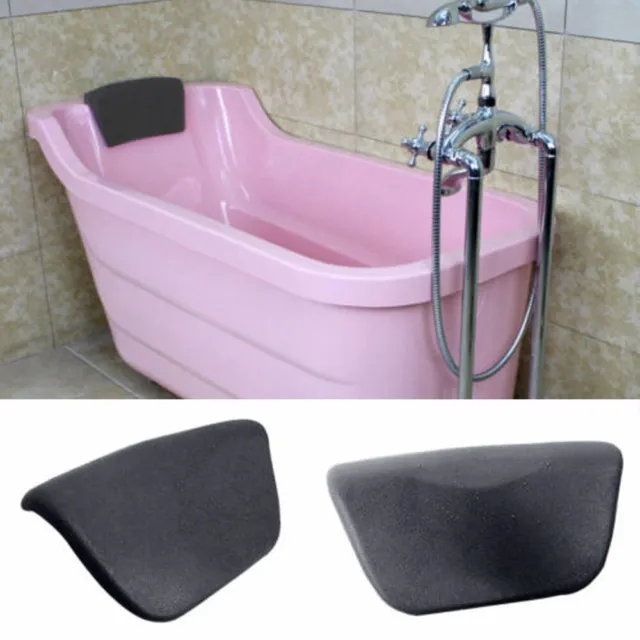 Lussuoso cuscino spa vasca da bagno nero con ventose per bagno confortevole