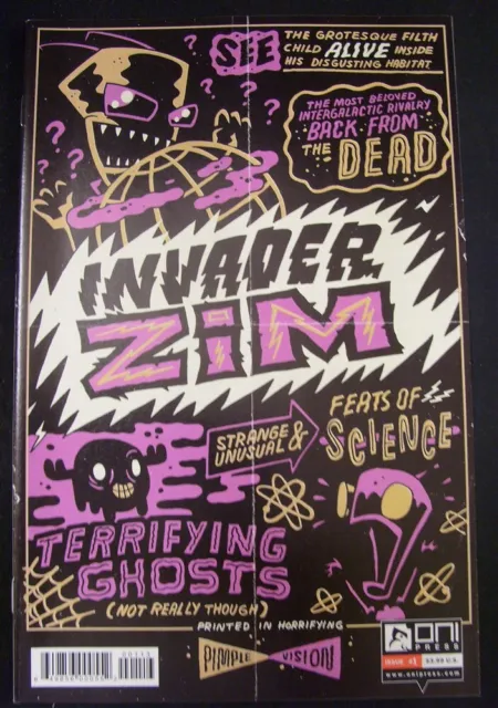 Invader Zim 1 Oni Press 3Rd Print Variant Cartoon Comic Vasquez Butler 2015 Nm