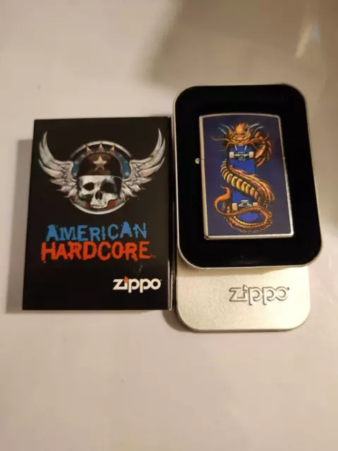 Zippo 21215 American Hardcore Skate Dragon Lighter Case - No Inside Guts Insert