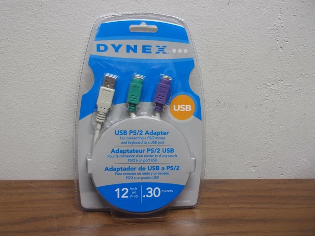 NEW Dynex DYNEX USB PS/2 mouse & keyboard adapter