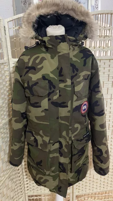 CANADA GOOSE CAMO Expedition Jacket Size Large Fab Condition Parka Fur ...